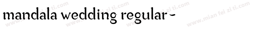 mandala wedding regular字体转换